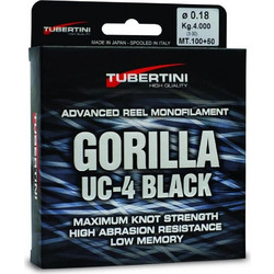 Πετονιά Tubertini Gorilla UC-4 100m + 50m ΧΡΩΜΑ ΜΑΥΡΟ ΜΕΓΕΘΟΣ 0.18
