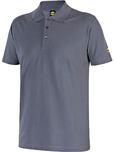 Unisex Βαμβακερό Πόλο Εργασίας Γκρι - Diadora Smart 2.0 Polo Steel Grey