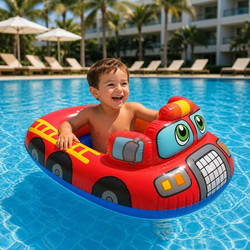 Παιδική Φουσκωτή Βάρκα Kids Fire Truck Inflatable Swim Boat 74x58cm General Trade 10033 - GeneralTrade