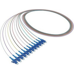 LC/UPC Pigtail Set 12 x OS2 9/125 LSZH Colored 2m Blue connector