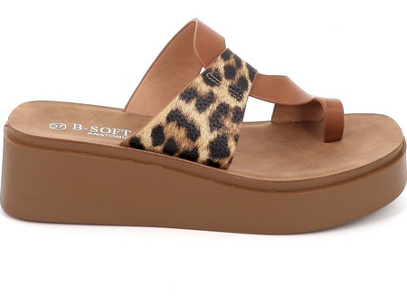 Γυναικείο Mule B-Soft Χρώματος Καφέ 218-841