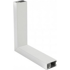 GLOBOSTAR(R) ALP-CORNER-SIDE90 LUMILINE 61766 Επιφανειακό / Κρεμαστό Προφίλ Αλουμινίου Γωνία με Λευκό Γαλακτερό Πατητό Κάλυμμα για Ταινίες LED IP20 - Λευκό Ματ - Μ30 x Π3.5 x Υ7cm