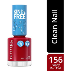 Rimmel Kind & Free Nail Polish 156 Poppy Pop Red Gloss Βερνίκι Νυχιών