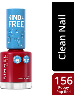 Rimmel Kind & Free Nail Polish 156 Poppy Pop Red Gloss Βερνίκι Νυχιών