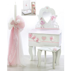Bellissimo Σετ Βάπτισης με Μπουντουάρ για Κορίτσι Ballet Love Boudoir ΣΚΒ-2131