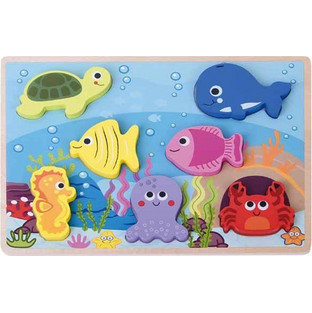 Παιδικό Puzzle Jumini Ξύλινο Sea Life 7 Κομμάτια