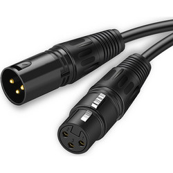 CABLETIME καλώδιο μικροφώνου XLR 11B24, 3-pin, 24AWG, 20m, μαύρο