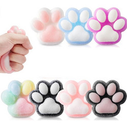 Cat Paw Squishy Πατουσάκι Γάτας 2τμχ με Μπάλες & Κομφετί Αισθητηριακό