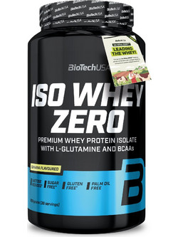 Biotech USA ISO Whey Zero Banana Πρωτεΐνη Ορού Γάλακτος Γράμμωσης Χωρίς Λακτόζη & Γλουτένη 908gr