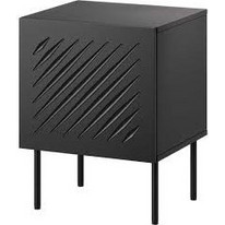 Bedside table 2 pcs. SIENA 44.5x40x59 black matt