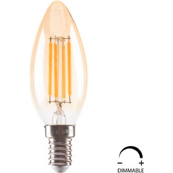 ΛΑΜΠΤΗΡΑΣ LED FILAMENT 4W E14 3000K ΧΡΥΣΟ DIMMABLE