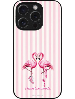 Sonique Stripe Stories Series Back Cover (iPhone 15 Pro) με Σχέδιο «Φλαμίνγκο»
