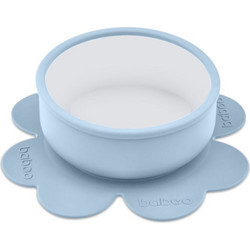 Baboo Silicone Bowl μπολ σιλικόνης με βεντούζα Blue Haze, 6m+ 1 τμχ
