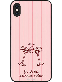 Sonique Stripe Stories Series Θήκη με Σχέδιο «Cin Cin» (iPhone XS Max)