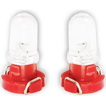 ΛΑΜΠΑΚΙΑ LED T3 12V LED 6.000K ΚΟΚΚΙΝΟ ΦΩΣ 8mm DGA - 2ΤΕΜ