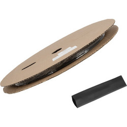 GLOBOSTAR(R) SHRINKTUBE 79820 Θερμοσυστελλόμενο Μακαρόνι Στεγανοποίησης για Neon Flex LED Αδιάβροχο IP65 - Μαύρο Ματ - Μ100 x Π1.4 x Υ1.4cm/Π0.7 x Υ0.7cm