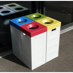Viomes Σετ Κάδοι Ανακύκλωσης 4 Τεμαχίων Σειρά Kiklos Cubo Colored Covers 1070.1 4Χ70 Λίτρα (4Χ30Χ30X70)