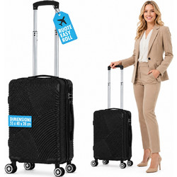 PROVITERA Βαλίτσα Χειραποσκευής 55x40x20 cm Μαύρη Ortega για Ryanair και easyJet 02002465