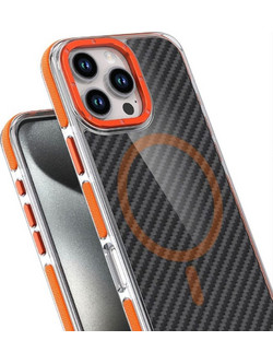 Fiber Θήκη iPhone 17 Pro / 18 Pro με MagSafe Orange
