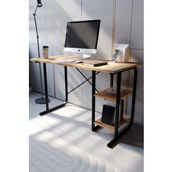 Stewe Home Γραφείο Μεταλλικό με Βιβλιοθήκη 60x30x150cm STE-019419-V36956-1170175
