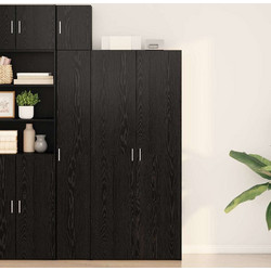 Highboard Μαύρη Οξυά 80 x 42 x 185 εκ 3365596