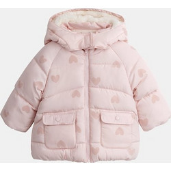 Βρεφικό Μπουφάν για Κορίτσια Fluffy Hearts ΡΟΖ