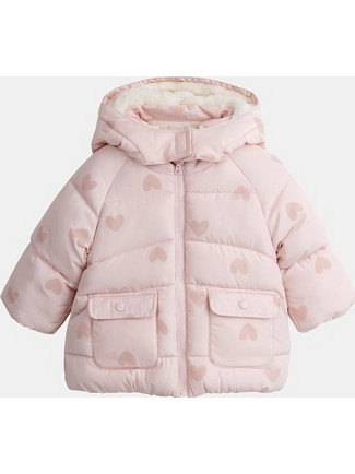 Βρεφικό Μπουφάν για Κορίτσια Fluffy Hearts ΡΟΖ