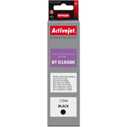 Activejet AB-D100Bk Ink cartridge for Brother printers, replacement for Brother BT-D100BK Supreme 130 ml black
