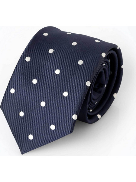 The Bostonians ανδρική γραβάτα με πουά σχέδιο Polka Dot - TIE10514 Μπλε Σκούρο