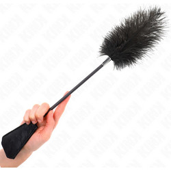Kink Ostrich Feathers for Tickle with Lace Pallet 56cm Black