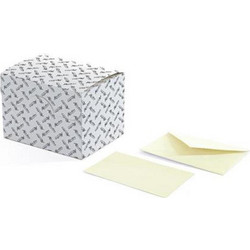 Επισκεπτήριο & φάκελο σετ Kartos 7x11 cm μονό ιβουάρ