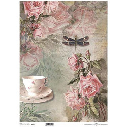 Ριζόχαρτο roses 1" 42x29.7εκ. (ITD-R058L)