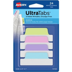 ULTRA TABS PASTEL, 63,5X25,4MM 24 TEM. ΚΑΡΤΕΛΑ 74769 AVERY ZWECKFORM