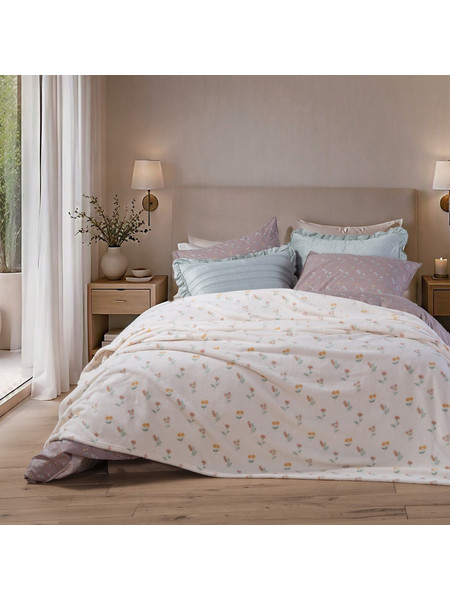 Κουβέρτα Violan Ecru Nef-Nef Homeware Μονό 160x220cm Πολυέστερ