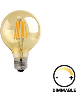 Λαμπτήρας LED G80 Bulb 120 dimmable 8W E27 2700K amber