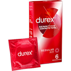 Durex Feeling Sensitive Προφυλακτικά Λεπτά με Ραβδώσεις & Λιπαντικό 6τμχ