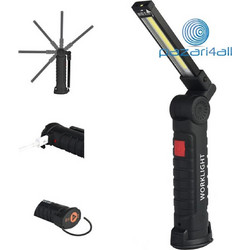 W-51 COB Περιστρεφόμενο 180 μοιρών 5 θέσεων USB Light Work Light OE