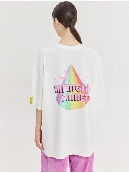 Hemithea Cheetah Oversized T-Shirt Rainbow Floyd Off White
