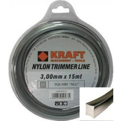 Kraft Alu Μεσινέζα Αλουμινίου Τετράγωνη 3mm x 15m