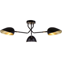 Home Lighting Elia Μοντέρνα Μεταλλική Πλαφονιέρα Οροφής με Ντουί E14 σε Μαύρο χρώμα 76cmΚωδικός: 77-8102