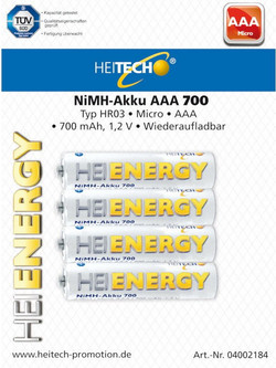 Heitech Heienergy AAA 700mAh 4τμχ
