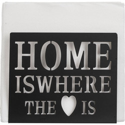 Θήκη για Χαρτοπετσέτες Μαύρη Μεταλλική Home 14.5x5x12cm