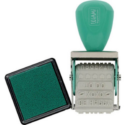 Legami Just My Type - Rotating Stamp With Ink Pad - 8058093948404