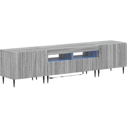 3 Τεμάχια LED Τηλεοπτική Ντουλάπα ZWOLLE Γκρι Sonoma 3416524