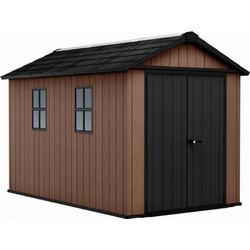 Πλαστική Αποθήκη Κήπου 230x350x246cm Newton Plus Wide 11x7.5 Keter Κωδ. 17212880 Καφέ