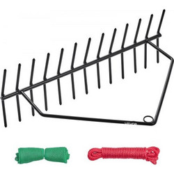 VEVOR 24 σε Aquatic Weed Rake, 8,7 σε Lake Weed Rake διπλής όψης, Pond Weeds Cutter με σχοινί 30 ποδών, Τρύπα δεσίματος, Δεν απαιτείται συναρμολόγηση, Ελαφρύ Εργαλείο καθαρισμού Muck Lilypad για Pond,