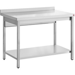 Τραπέζι Εργάσιας Inox Ανοιχτό 139x70x93εκ Inomak TLR714/A* με υπερύψωμα