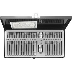 FORCE 4401 Σετ Καρυδάκια Μακριά 3/8 και 1/2 Με Μύτες Allen Torx Spline 40 Τεμάχια Σε Κασετίνα