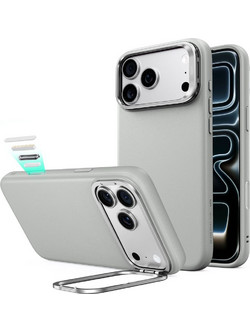 ESR Atelier Leather Kickstand MagSafe Θήκη iPhone 18 Pro / 17 Pro Grey