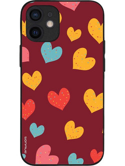 Sonique Heart Series Θήκη iPhone 12 mini Μπορντώ